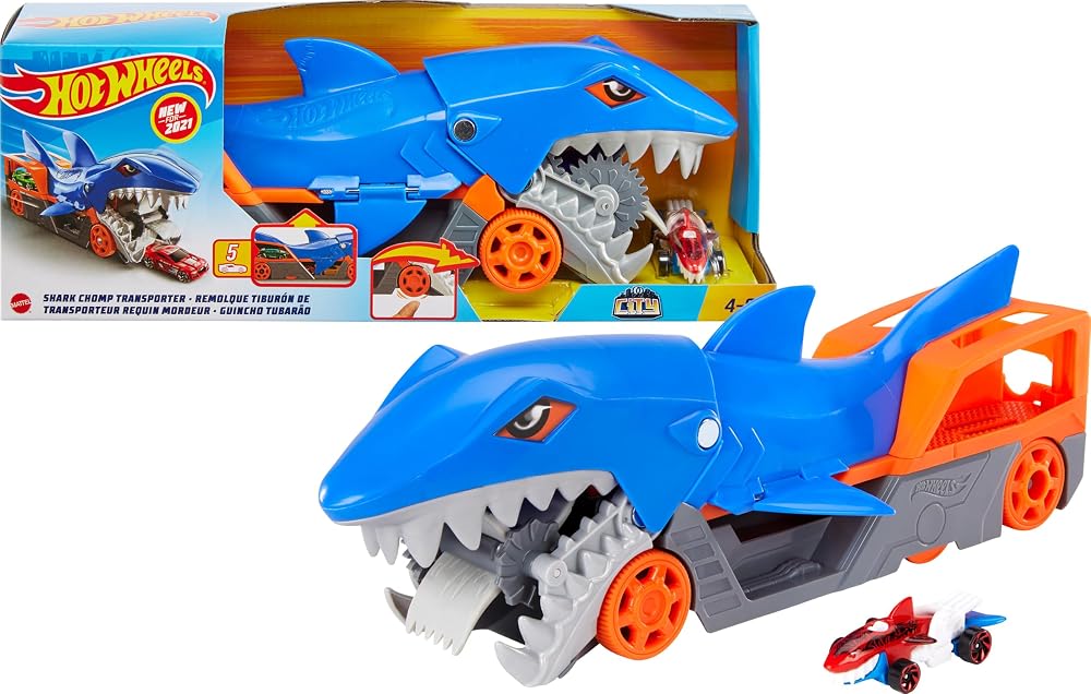 Hot Wheels City Guincho Tubarão com Carrinho Mattel GVG36