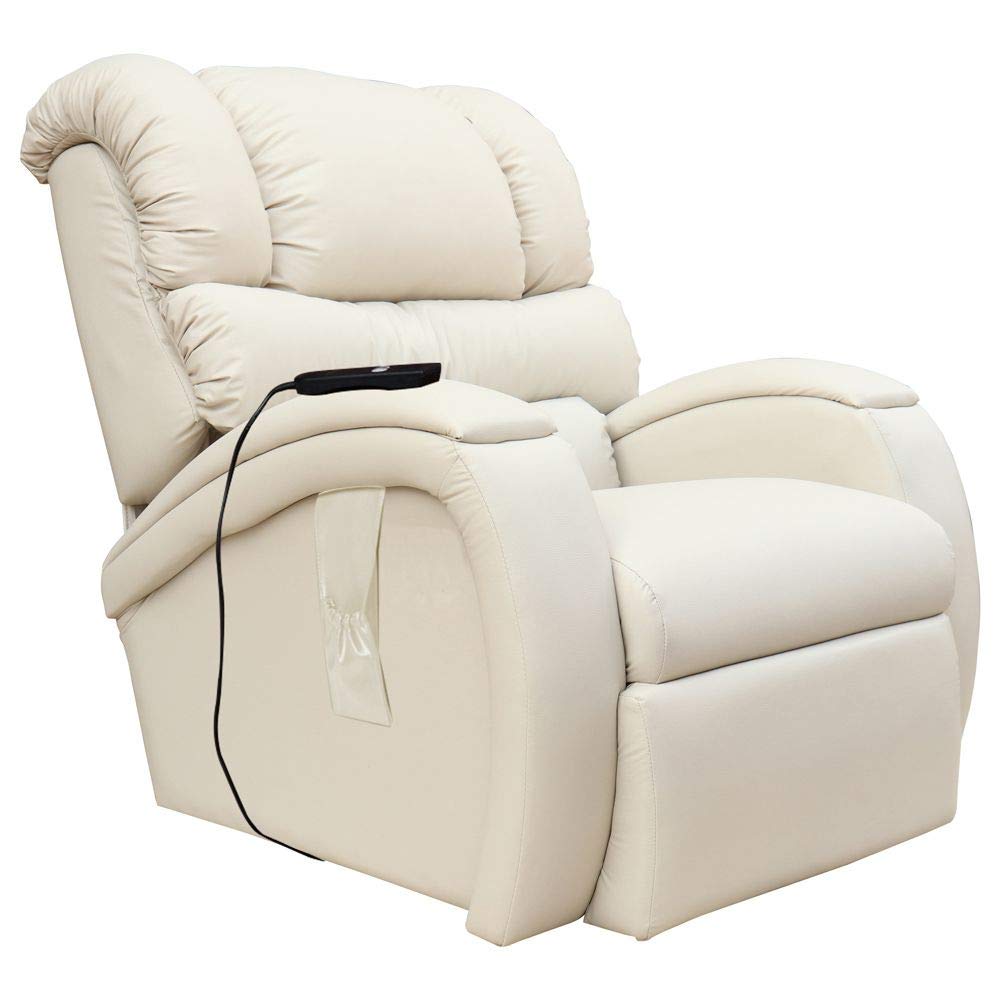 Poltrona do Papai Reclinável Elétrica Oasis PU Bege – Gran Belo